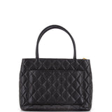 Medallion Tote Quilted Caviar