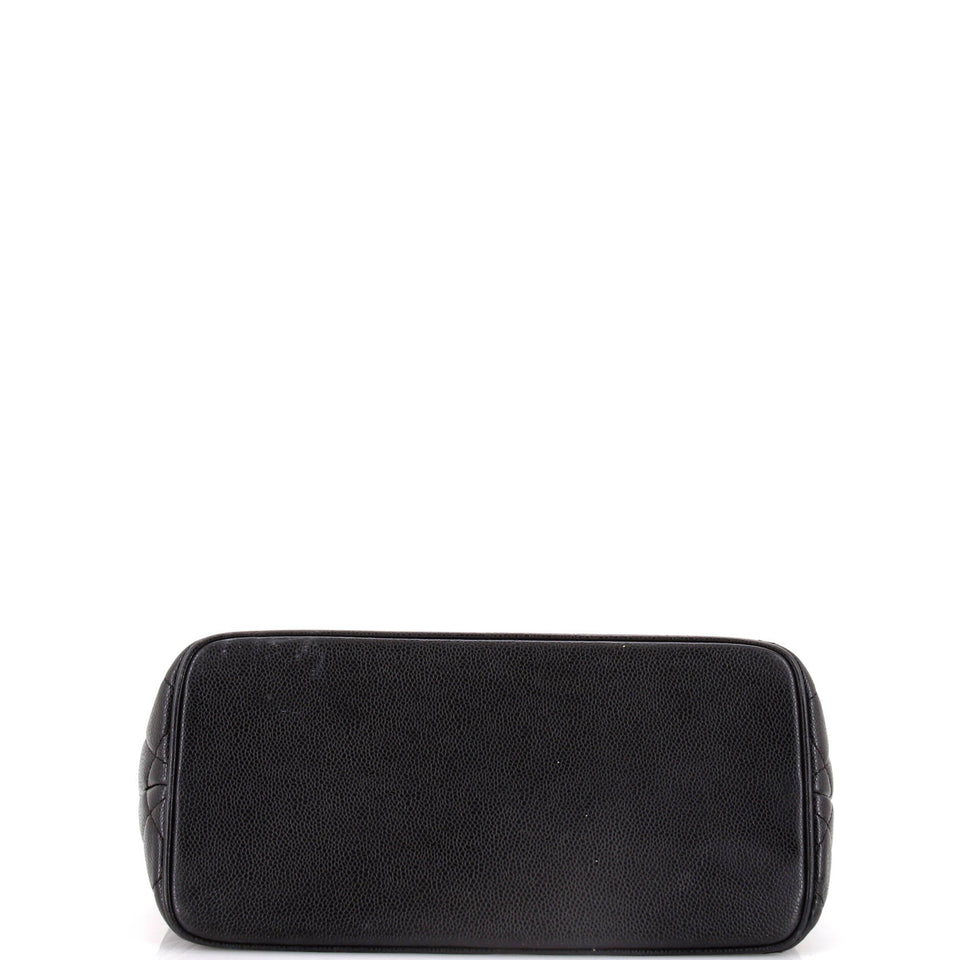 Medallion Tote Quilted Caviar