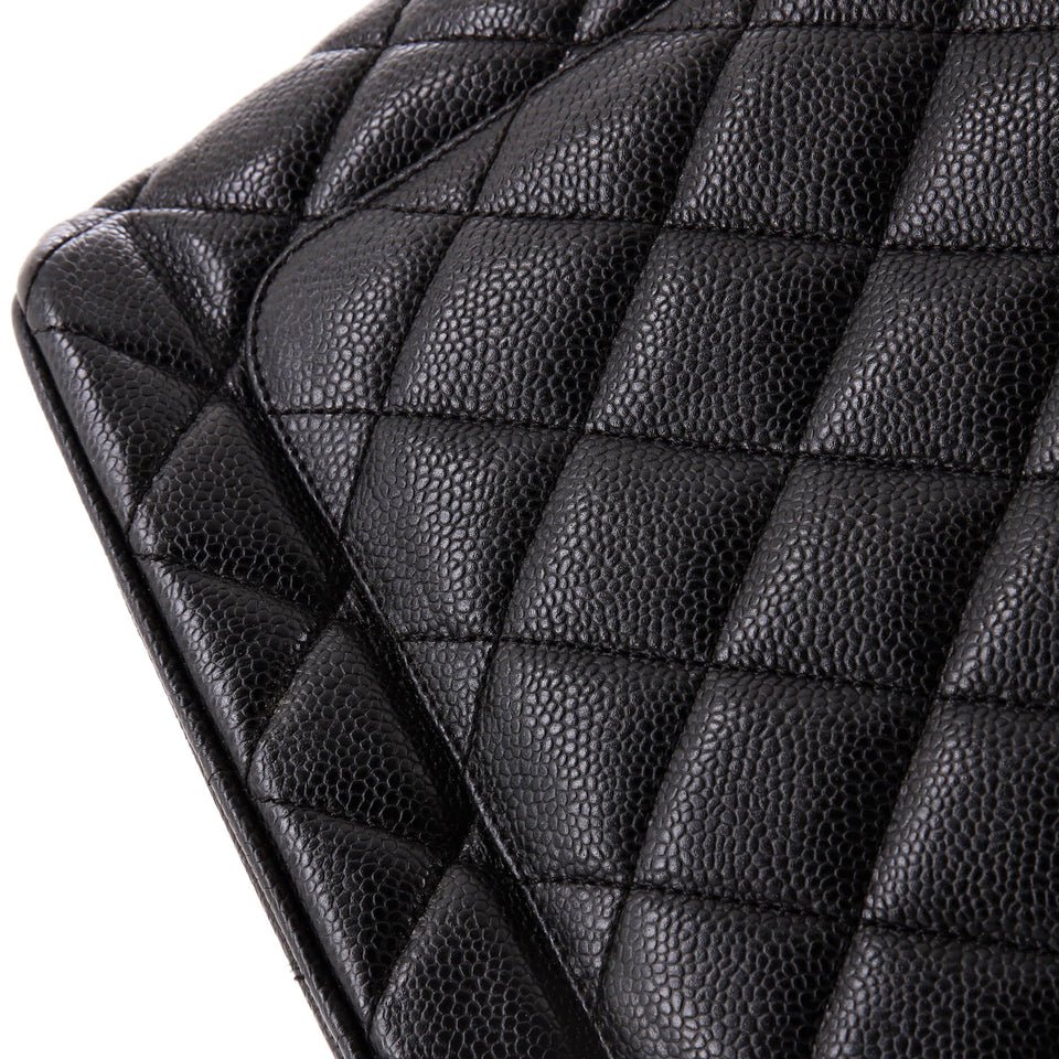 Medallion Tote Quilted Caviar