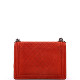 Boy Flap Bag Quilted Matte Caviar Large