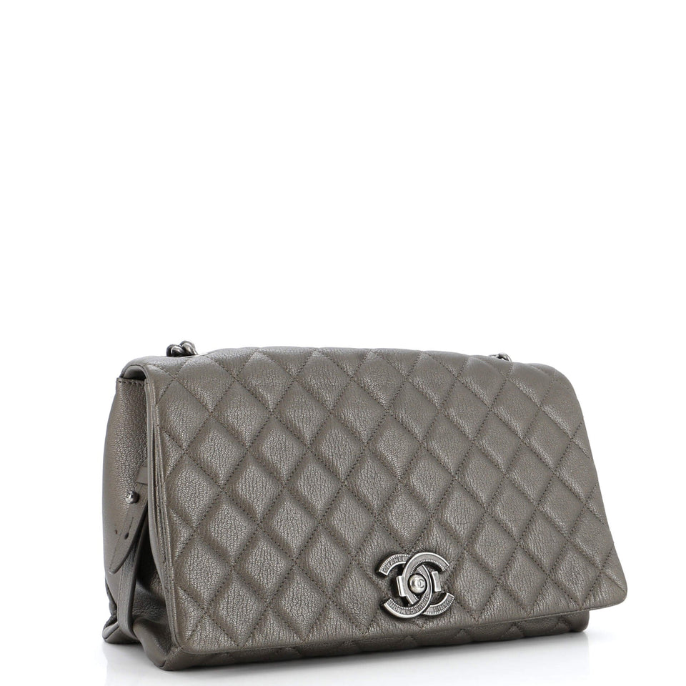 City Rock Flap Bag Quilted Goatskin Large