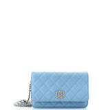 Crystal Woven CC Wallet on Chain Quilted Caviar