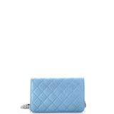 Crystal Woven CC Wallet on Chain Quilted Caviar