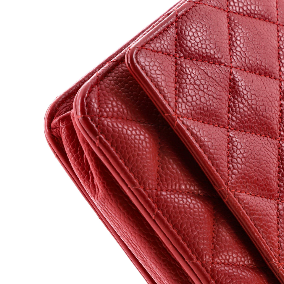 Wallet on Chain Quilted Caviar