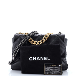 19 Flap Bag Quilted Leather Medium