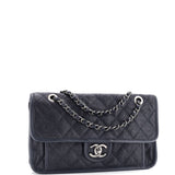 French Riviera Flap Bag Quilted Caviar Medium