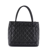 Medallion Tote Quilted Caviar