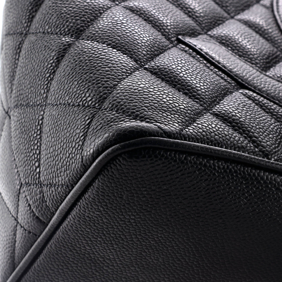 Medallion Tote Quilted Caviar