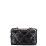 19 Flap Bag Quilted Shiny Crumpled Calfskin Medium