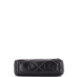 19 Flap Bag Quilted Shiny Crumpled Calfskin Medium