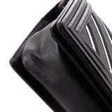 Boy Flap Bag Chevron Lambskin with Holographic PVC Old Medium