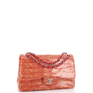 Classic Double Flap Bag Printed Patent Jumbo