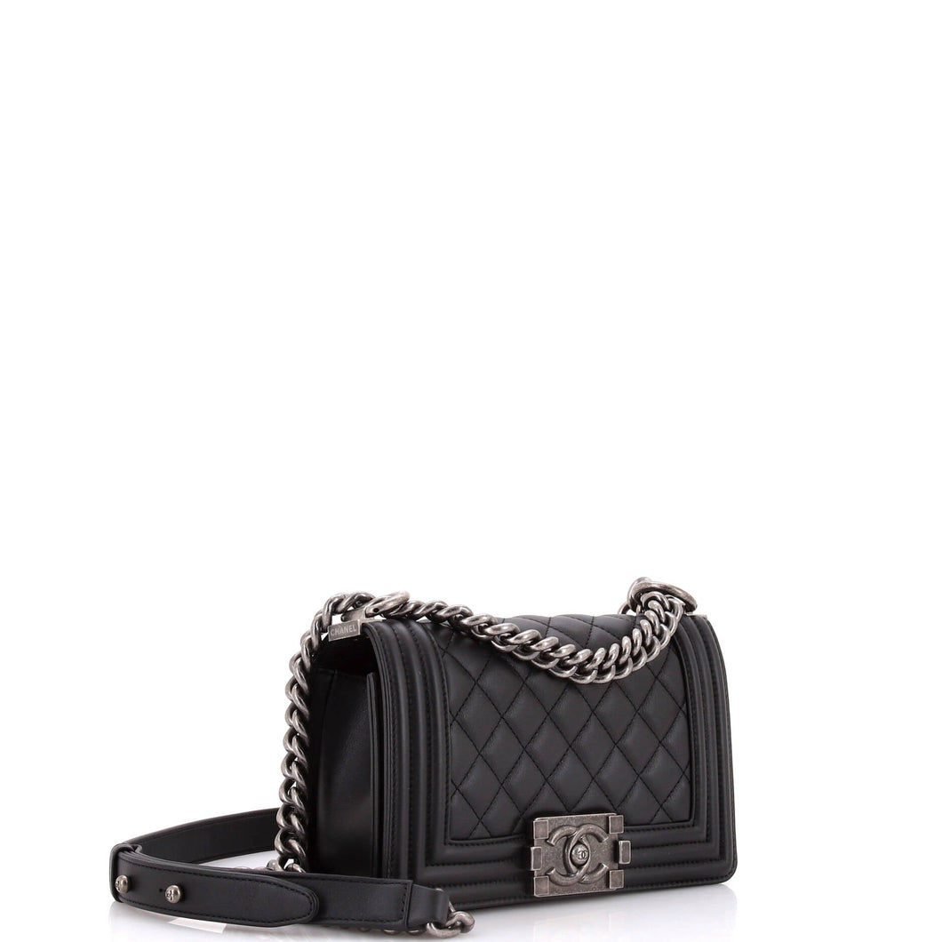 Boy Flap Bag Quilted Lambskin Small