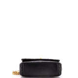 Resin Pearl Chain Flap Bag Quilted Lambskin Small