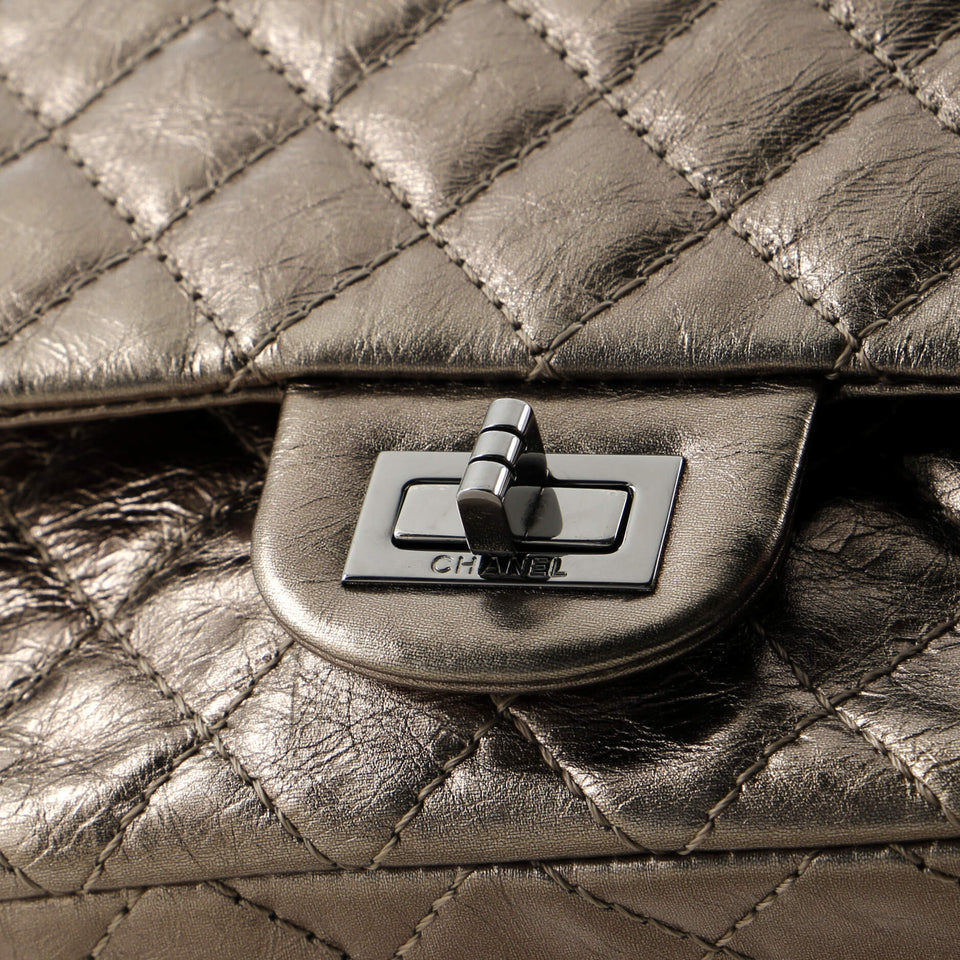 Reissue 2.55 Flap Bag Quilted Metallic Aged Calfskin 225