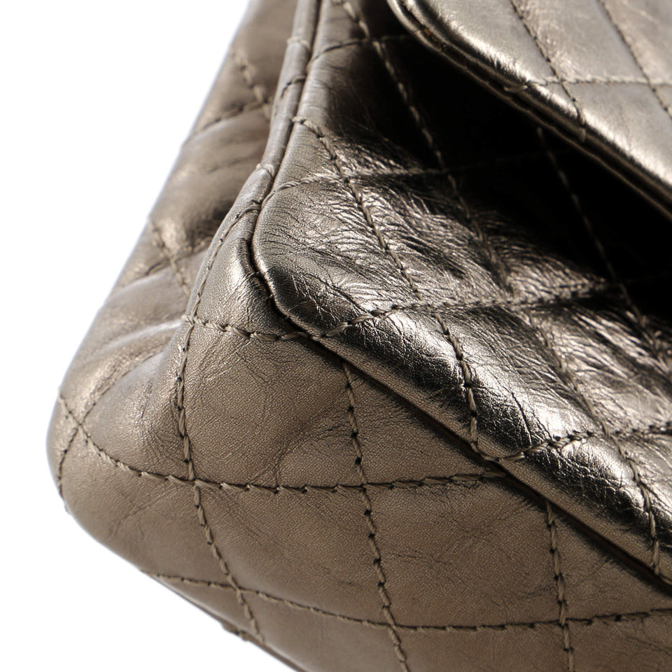 Reissue 2.55 Flap Bag Quilted Metallic Aged Calfskin 225