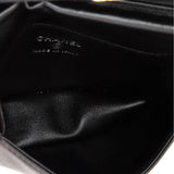 CC Flap Card Holder on Chain Strass Embellished Satin Mini