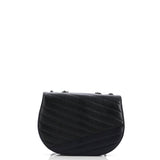 Gabrielle Saddle Crossbody Bag Chevron Goatskin Small