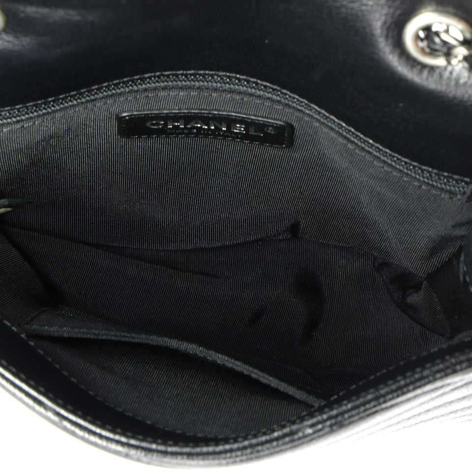 Gabrielle Saddle Crossbody Bag Chevron Goatskin Small