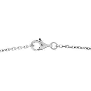 Fil de Camelia Flower Pendant Necklace 18K White Gold and Diamonds Large