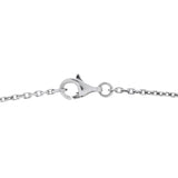 Fil de Camelia Flower Pendant Necklace 18K White Gold and Diamonds Large
