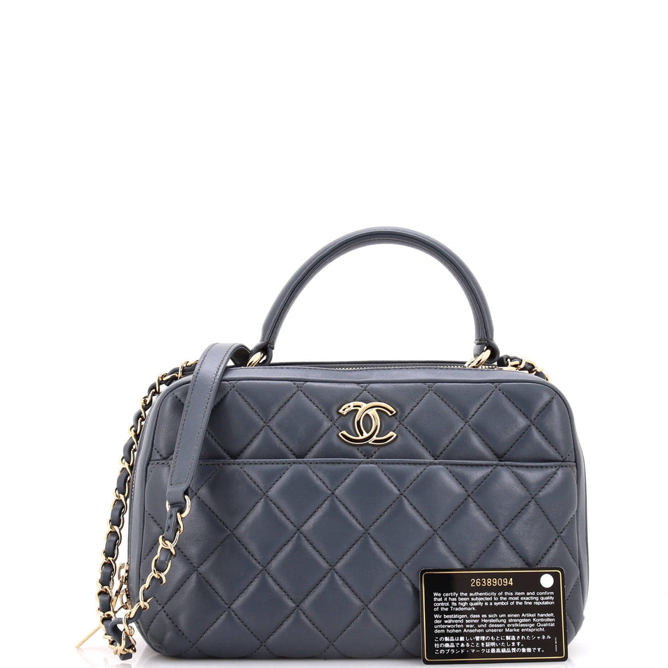 Trendy CC Bowling Bag Quilted Lambskin Medium