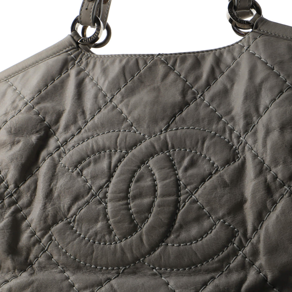CC Sea Hit Tote Quilted Iridescent Calfskin Small