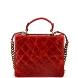 Rita Top Handle Flap Bag Quilted Aged Calfskin Large