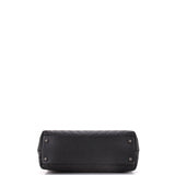 So Black Coco Top Handle Bag Chevron Caviar Small