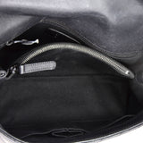 So Black Coco Top Handle Bag Chevron Caviar Small
