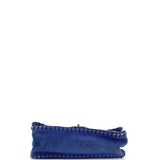 Stitched Flap Bag Quilted Suede Medium