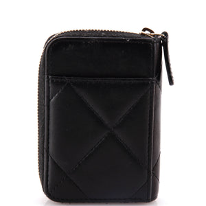 19 Card Holder Zip Coin Purse Quilted Lambskin