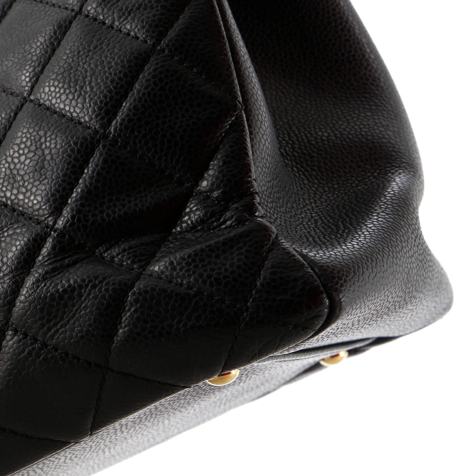 Grand Shopping Tote Quilted Caviar XL