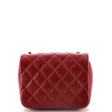 Crystal CC Full Flap Bag Quilted Lambskin Mini