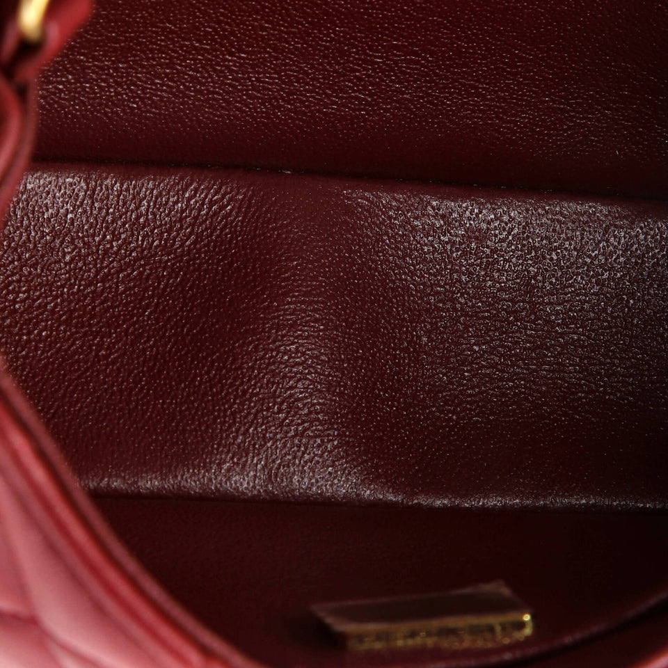 Crystal CC Full Flap Bag Quilted Lambskin Mini
