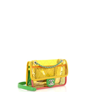 Coco Splash Flap Bag Quilted PVC With Lambskin Small