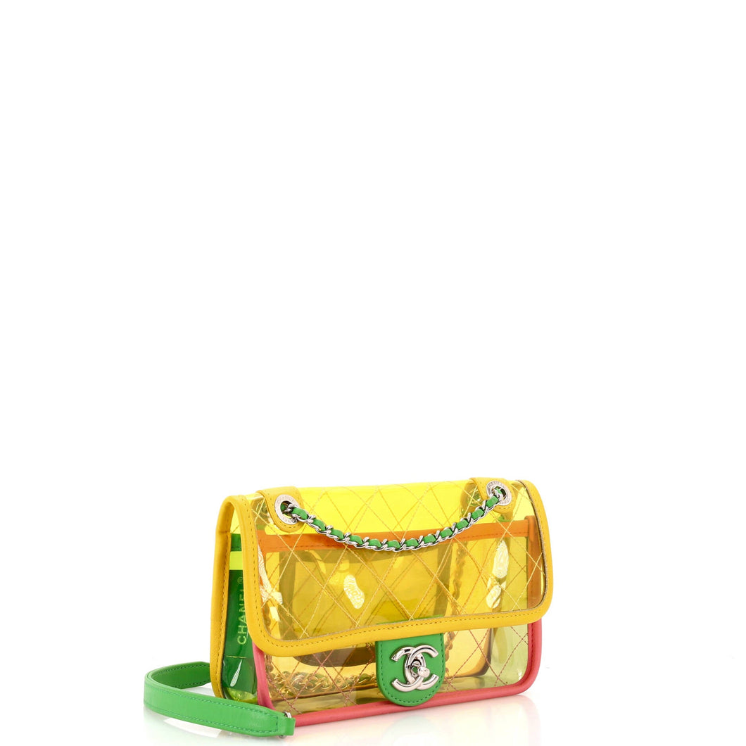 Coco Splash Flap Bag Quilted PVC With Lambskin Small