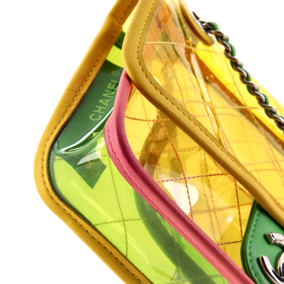 Coco Splash Flap Bag Quilted PVC With Lambskin Small