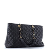 Grand Shopping Tote Quilted Caviar XL
