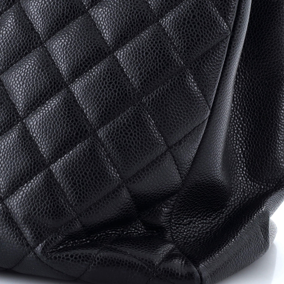 Grand Shopping Tote Quilted Caviar XL