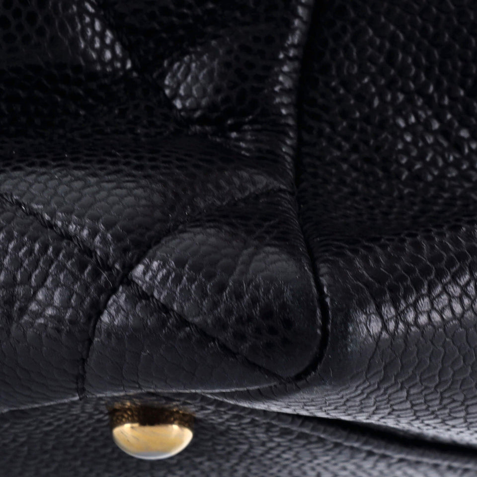 Grand Shopping Tote Quilted Caviar XL