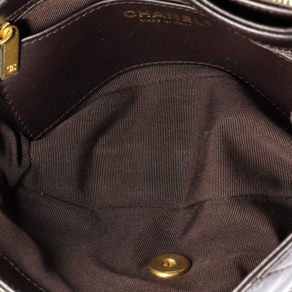 All Slide Long Flap Bag Quilted Lambskin Small