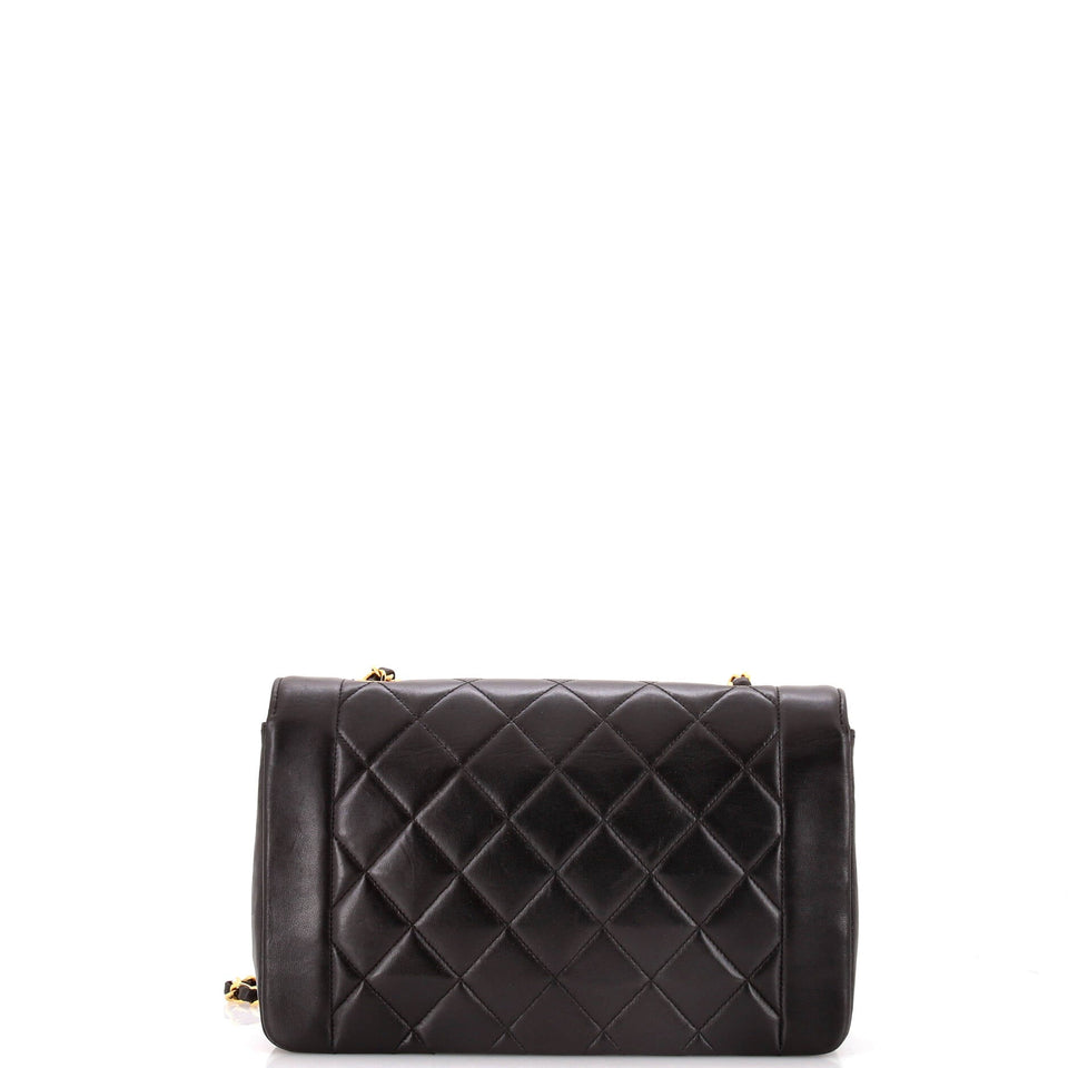 Vintage Diana Flap Bag Quilted Lambskin Medium