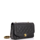 Vintage Diana Flap Bag Quilted Lambskin Medium