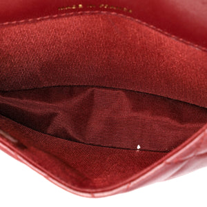 Top Handle Flap Coin Purse with Chain Quilted Lambskin