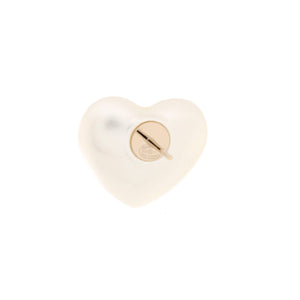 CC Heart Stud Earrings Resin with Metal and Crystals