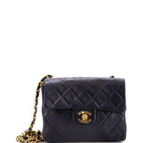 Vintage Square Classic Single Flap Bag Quilted Lambskin Mini