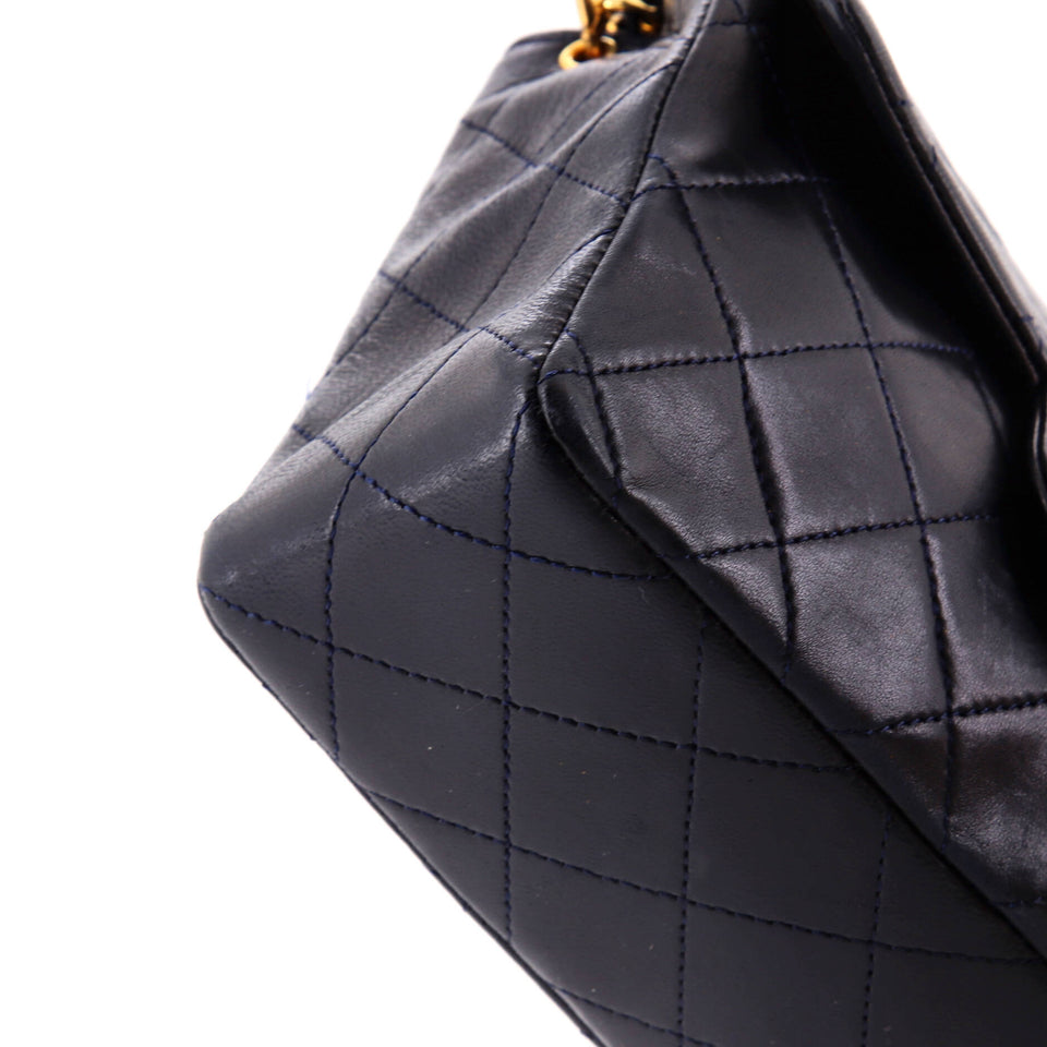 Vintage Square Classic Single Flap Bag Quilted Lambskin Mini