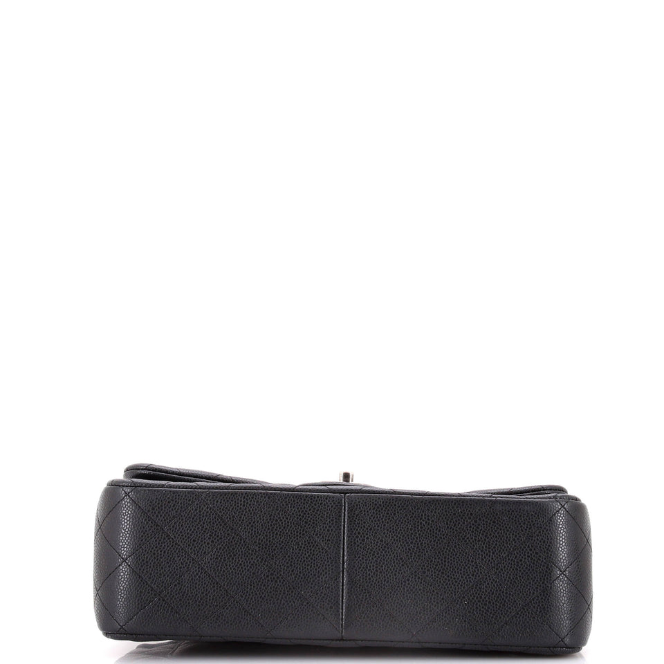 Classic Double Flap Bag Quilted Caviar Jumbo