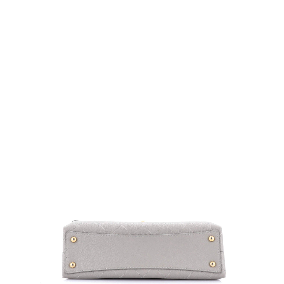 Chic Affinity Top Handle Bag Stitched Caviar Medium